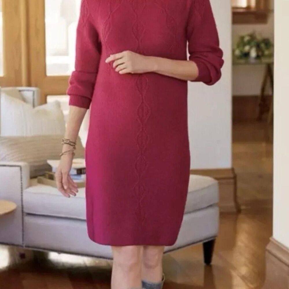 Soft-surroundings Women's Red and Burgundy Dress